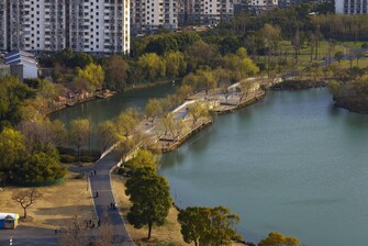 上海市中心酒店公园景观